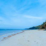 blue sky horizon with unexplored beach in colagsing beach resort santa maria davao occidental philippines