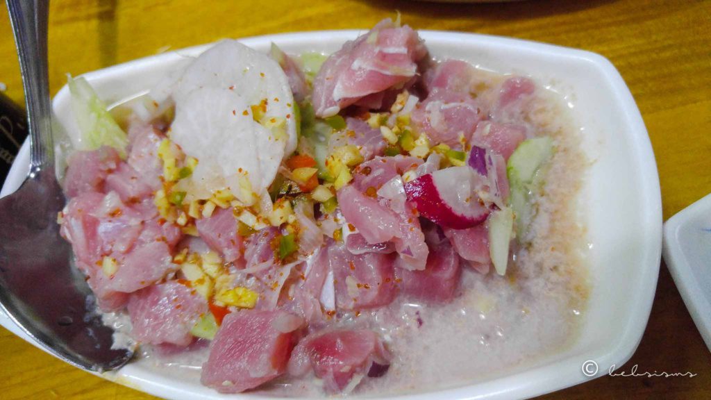 plate of kinilaw philippine dish
