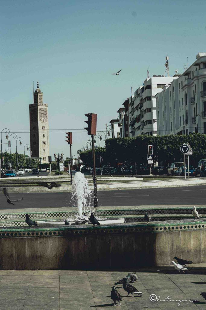 fountain in rabat city morocco